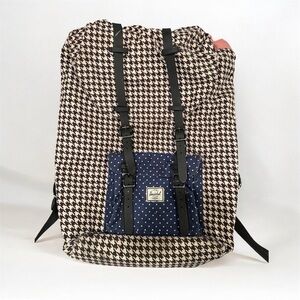Herschel Supply Company Houndstooth Backpack with Blue Pocket